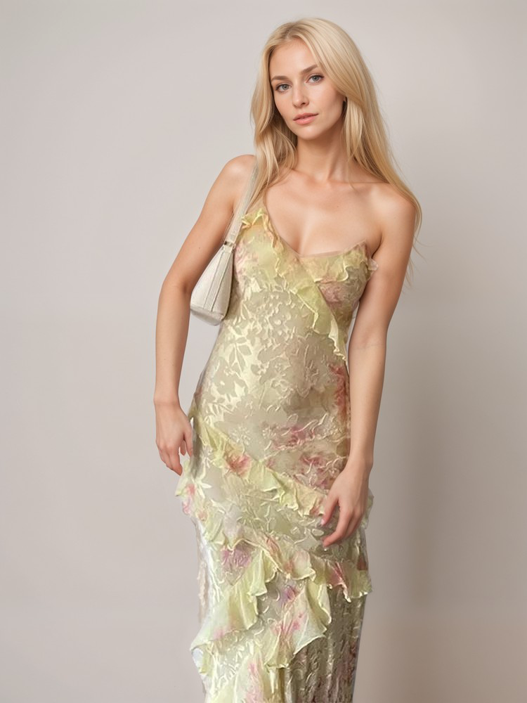 Louisa | Robe Maxi à Volants Éthérée