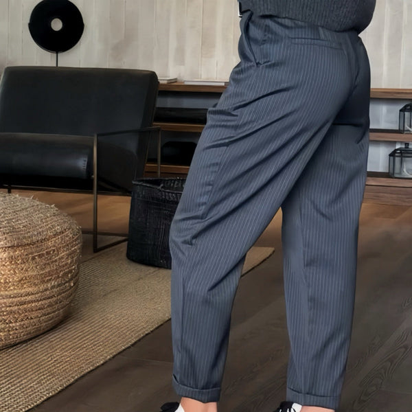 Pantalon de Costume Rayé pour Femmes - Élégant & Moderne