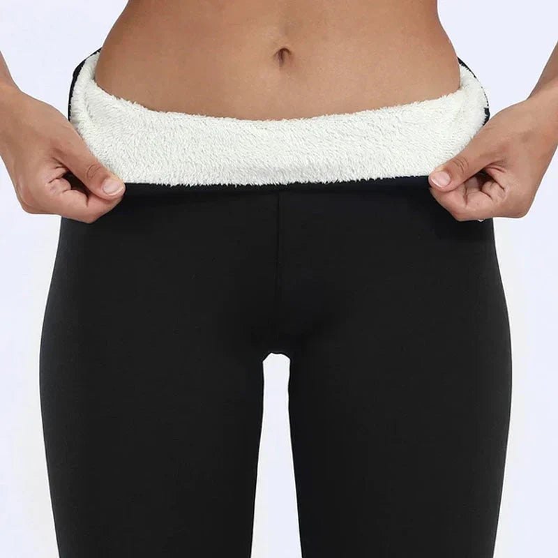 Leggings d'hiver chauds en agneau pour femmes