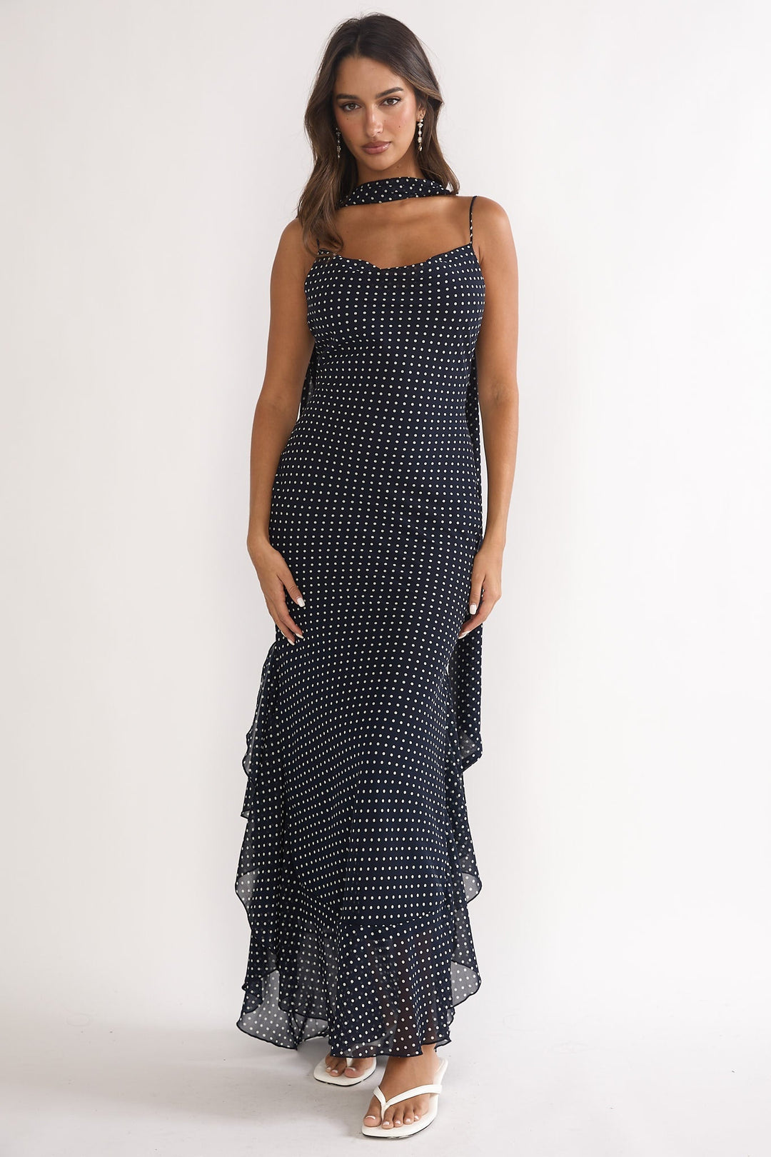 Lea | Robe maxi femme marine élégante & à la mode