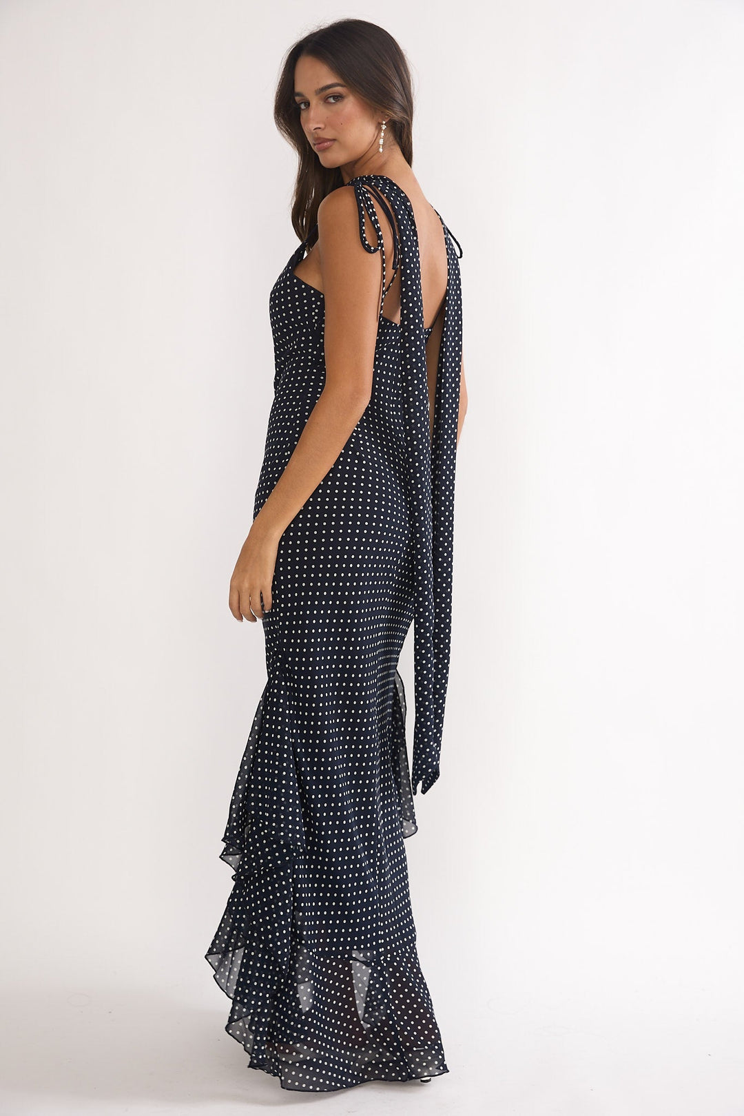 Lea | Robe maxi femme marine élégante & à la mode