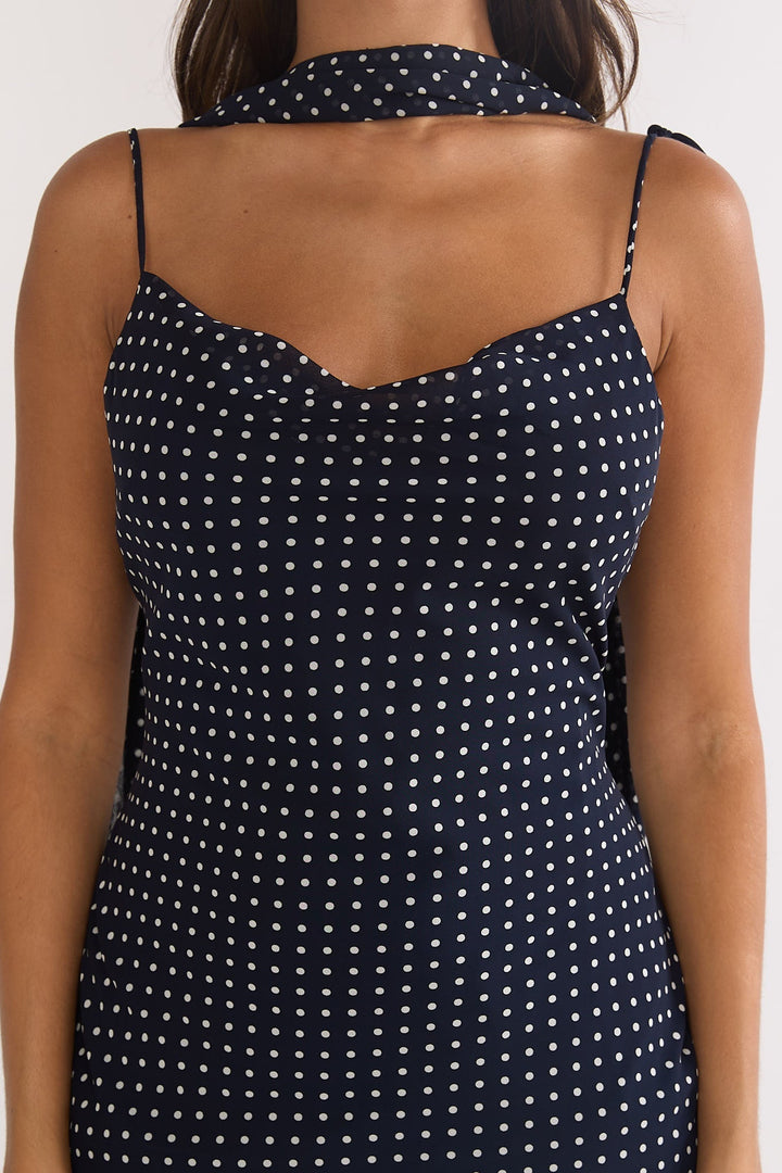 Lea | Robe maxi femme marine élégante & à la mode