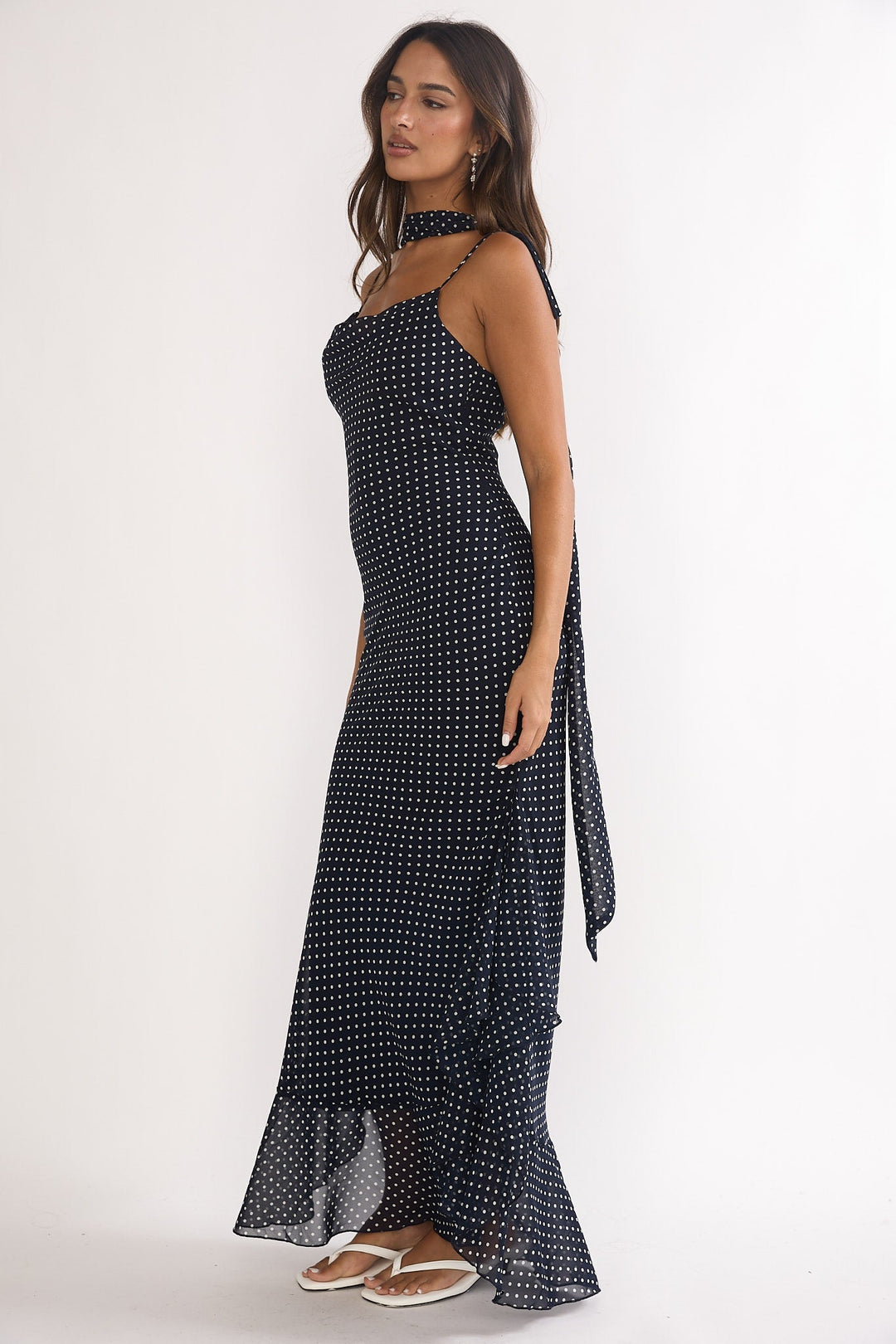 Lea | Robe maxi femme marine élégante & à la mode