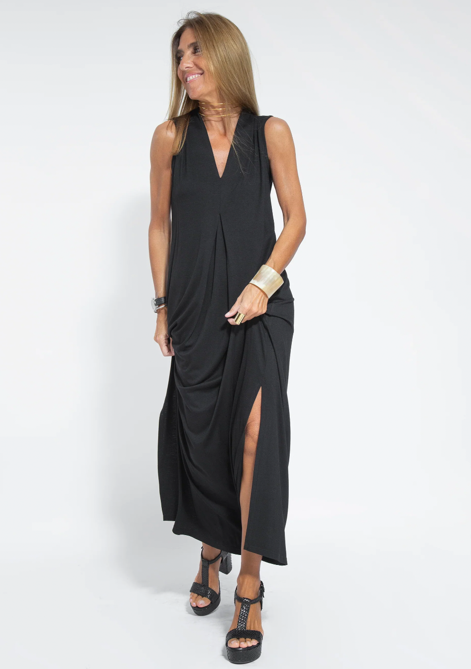 Kendall - Robe maxi unie pour l'été