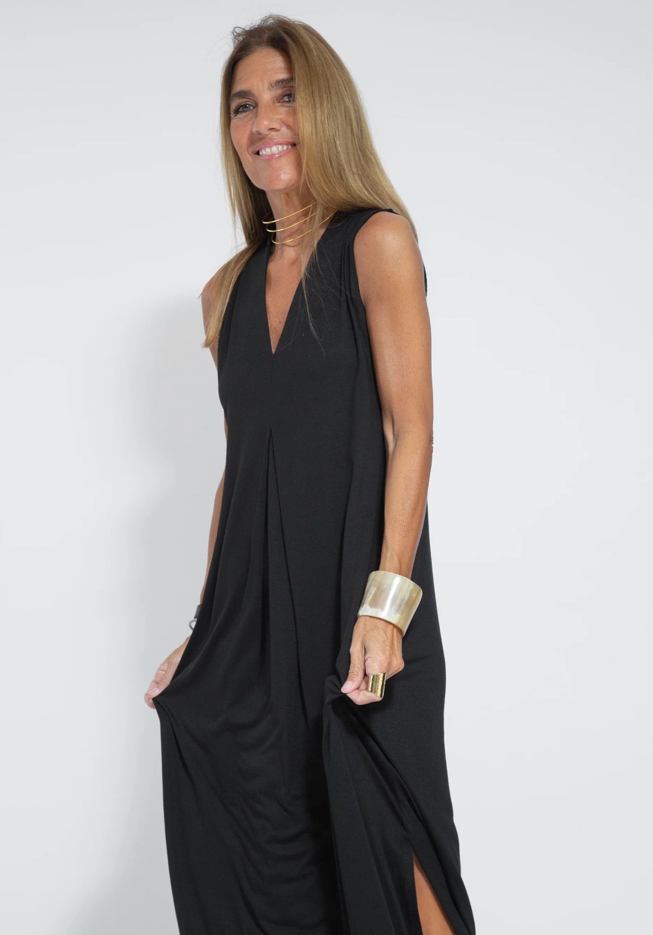 Kendall - Robe maxi unie pour l'été