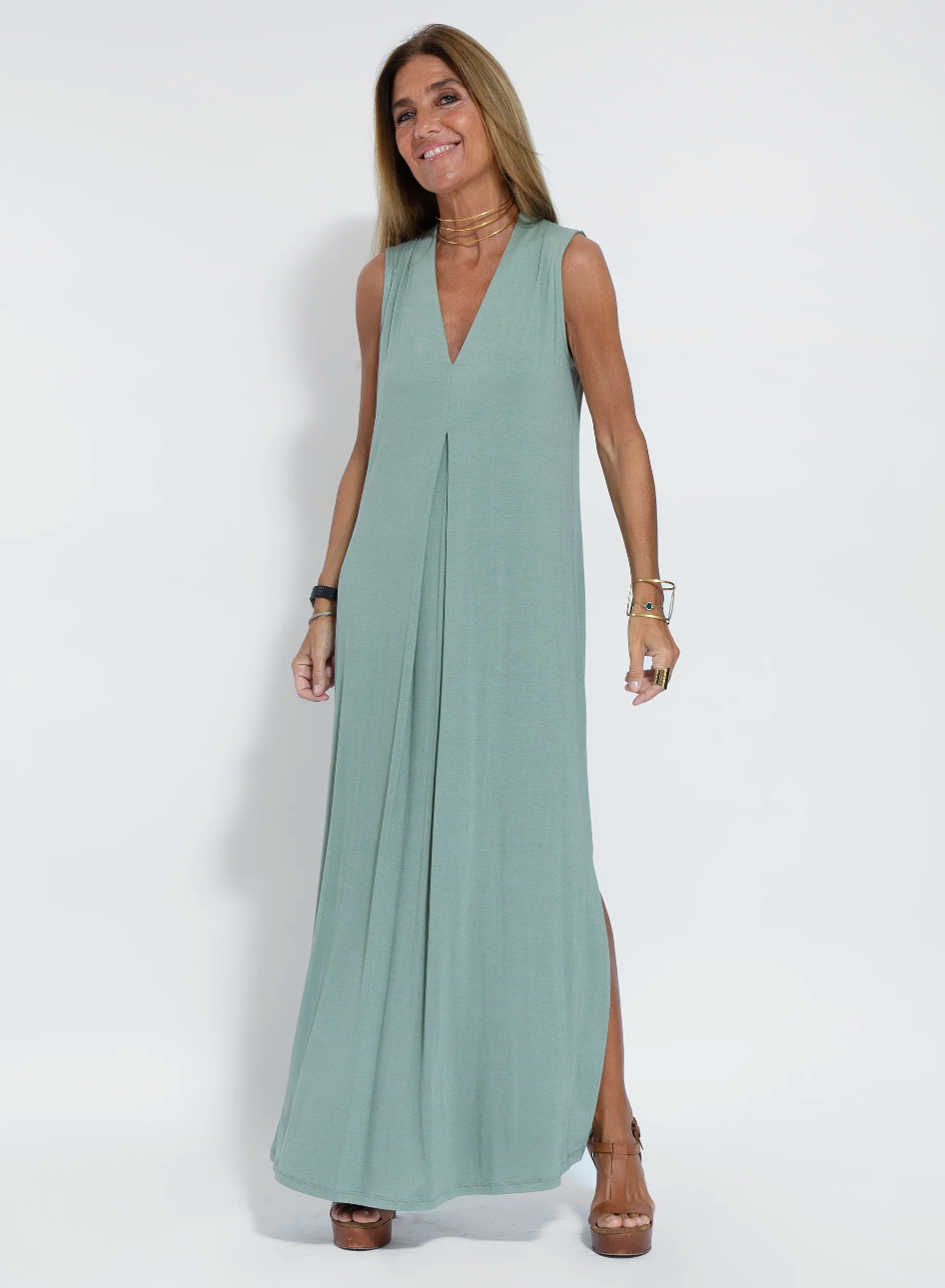 Kendall - Robe maxi unie pour l'été
