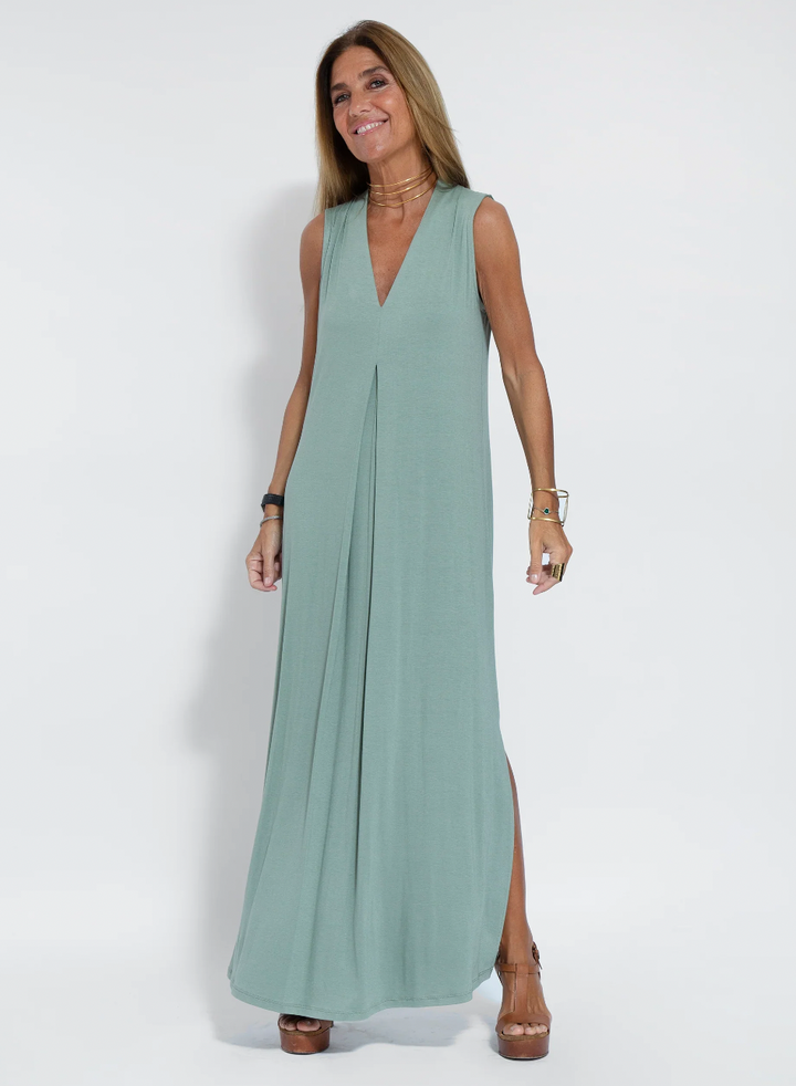 Kendall - Robe maxi unie pour l'été