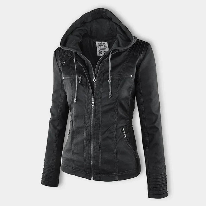 Wolff - veste en cuir pour femmes avec capuche