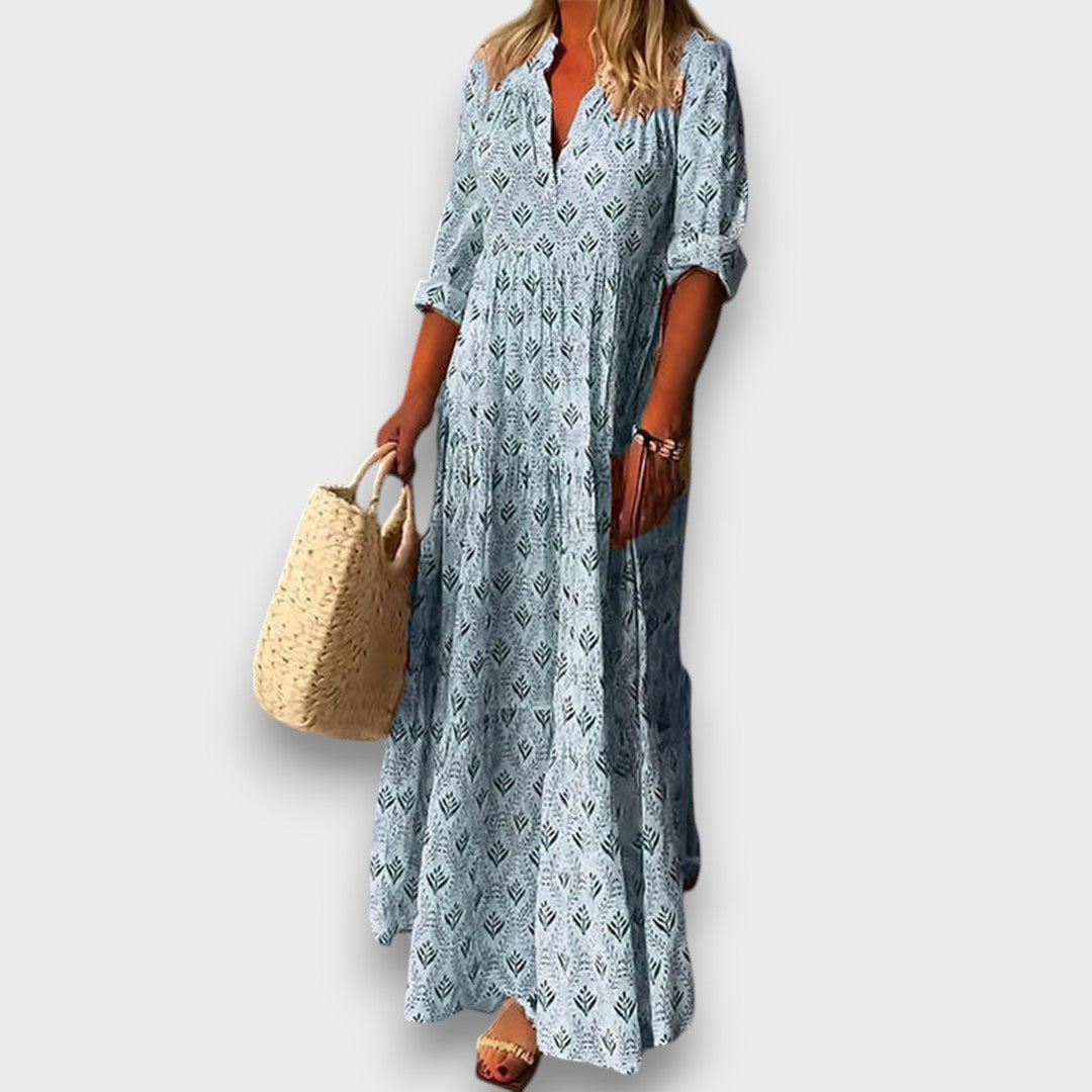 Seriva – Robe maxi fluide avec une touche ethnique raffinée