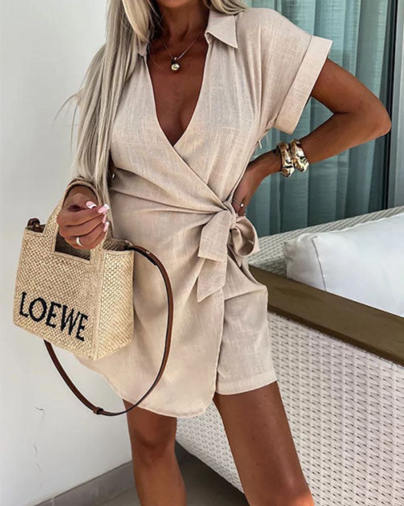 Louise™ | Combinaison élégante à manches courtes