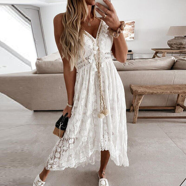 Oceanna | Élégant Robe Maxikleid Boho - fluide et confortable