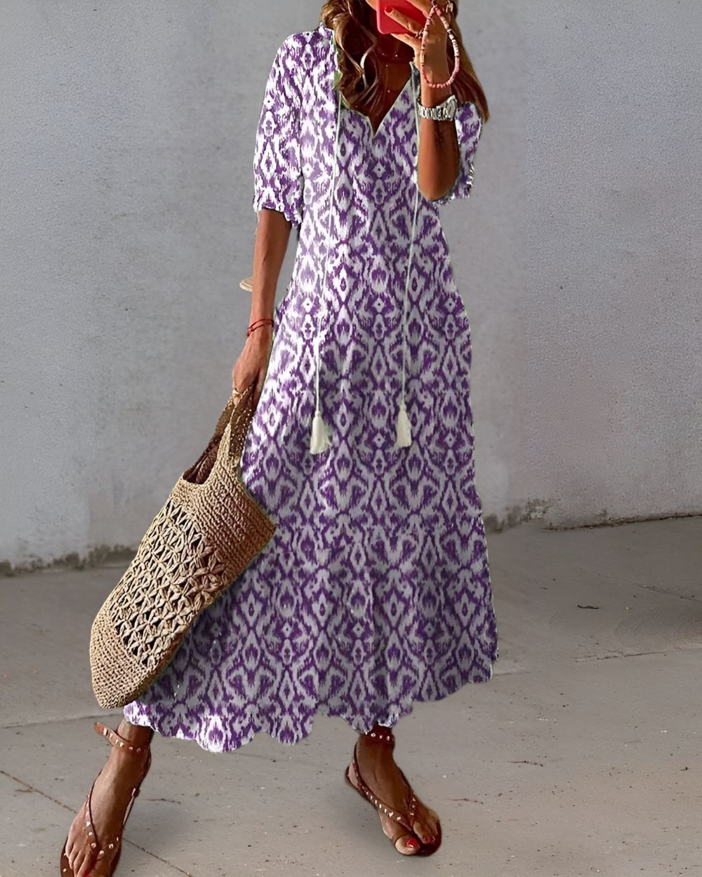 Robe maxi Boho pour femmes – Robe d'été élégante avec coupe fluide