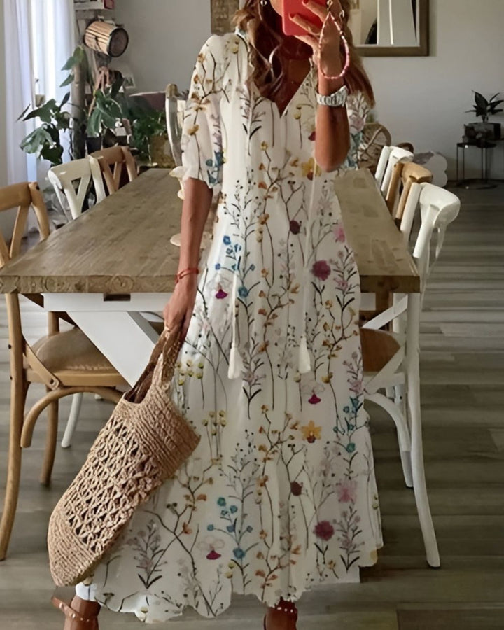 Robe maxi Boho pour femmes – Robe d'été élégante avec coupe fluide