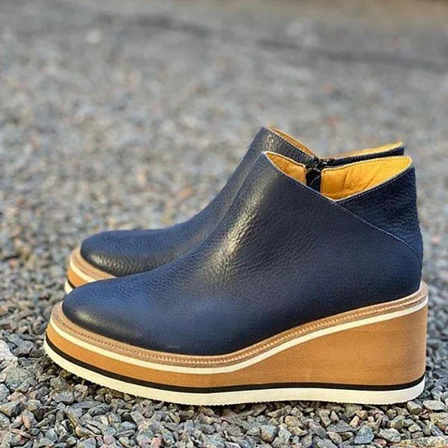 Carmen - Bottines pour femmes avec talon bloc et fermeture éclair