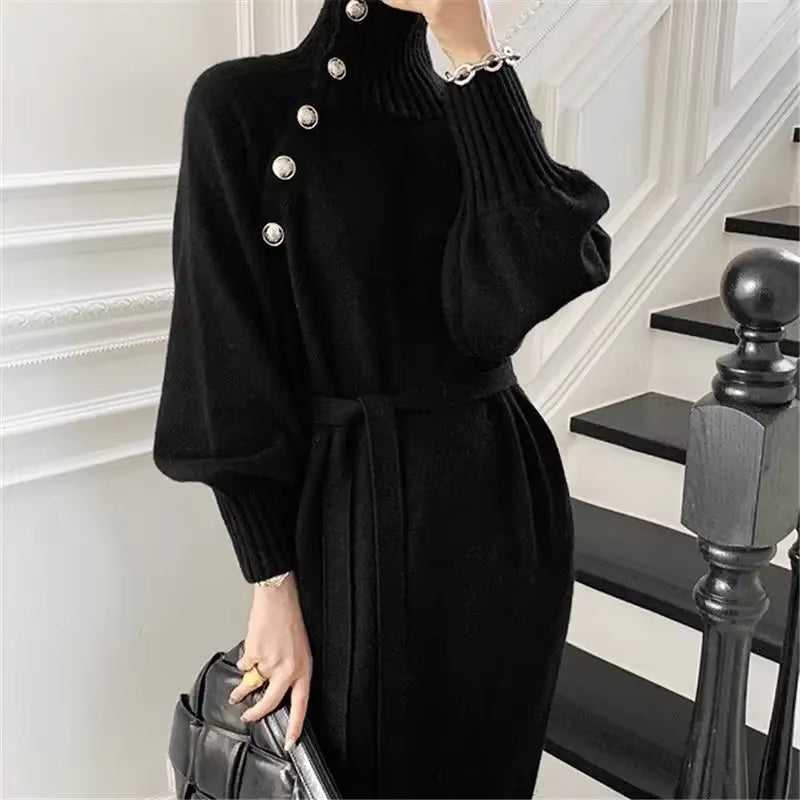 Tara | Robe en tricot pour femmes côtelée élégante et ajustée