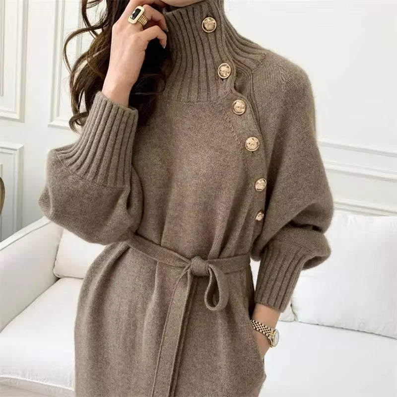 Tara | Robe en tricot pour femmes côtelée élégante et ajustée