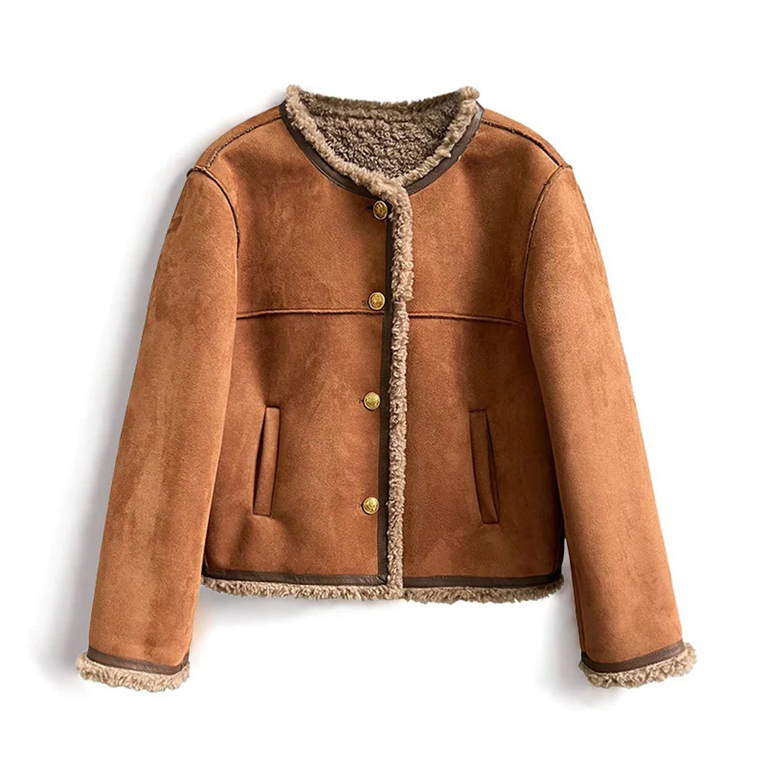 Veste en daim élégante, luxueuse et confortable pour femmes
