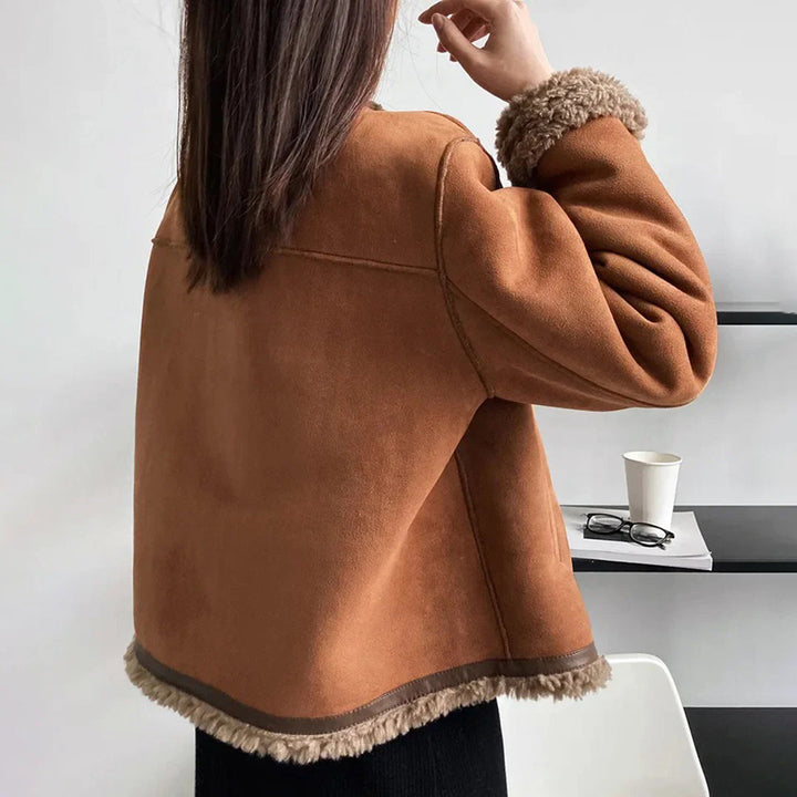 Veste en daim élégante, luxueuse et confortable pour femmes