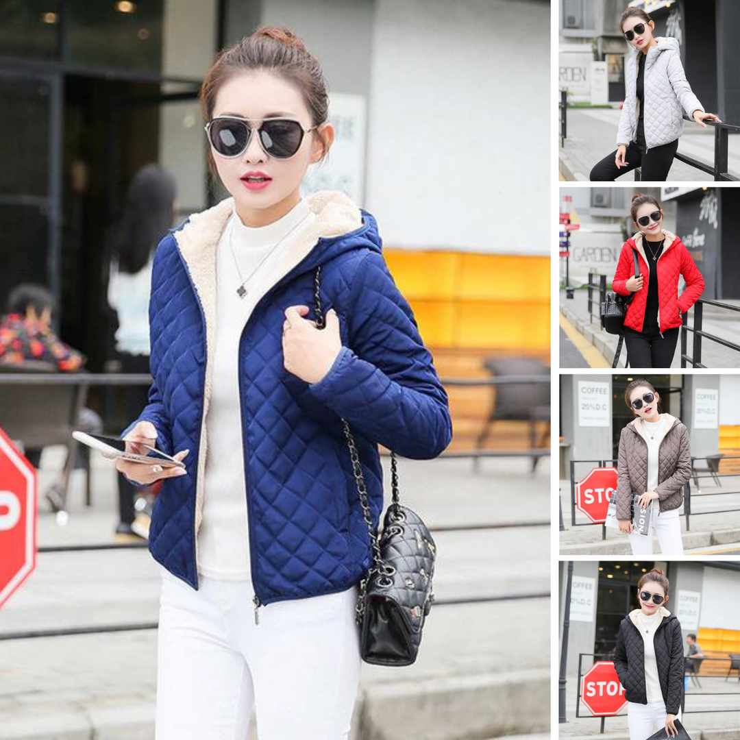 Manteau à capuche doublé pour femmes