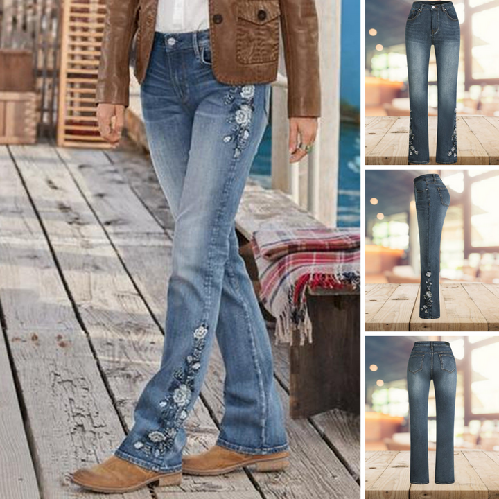 Yvonne | Pantalon évasé vintage décontracté