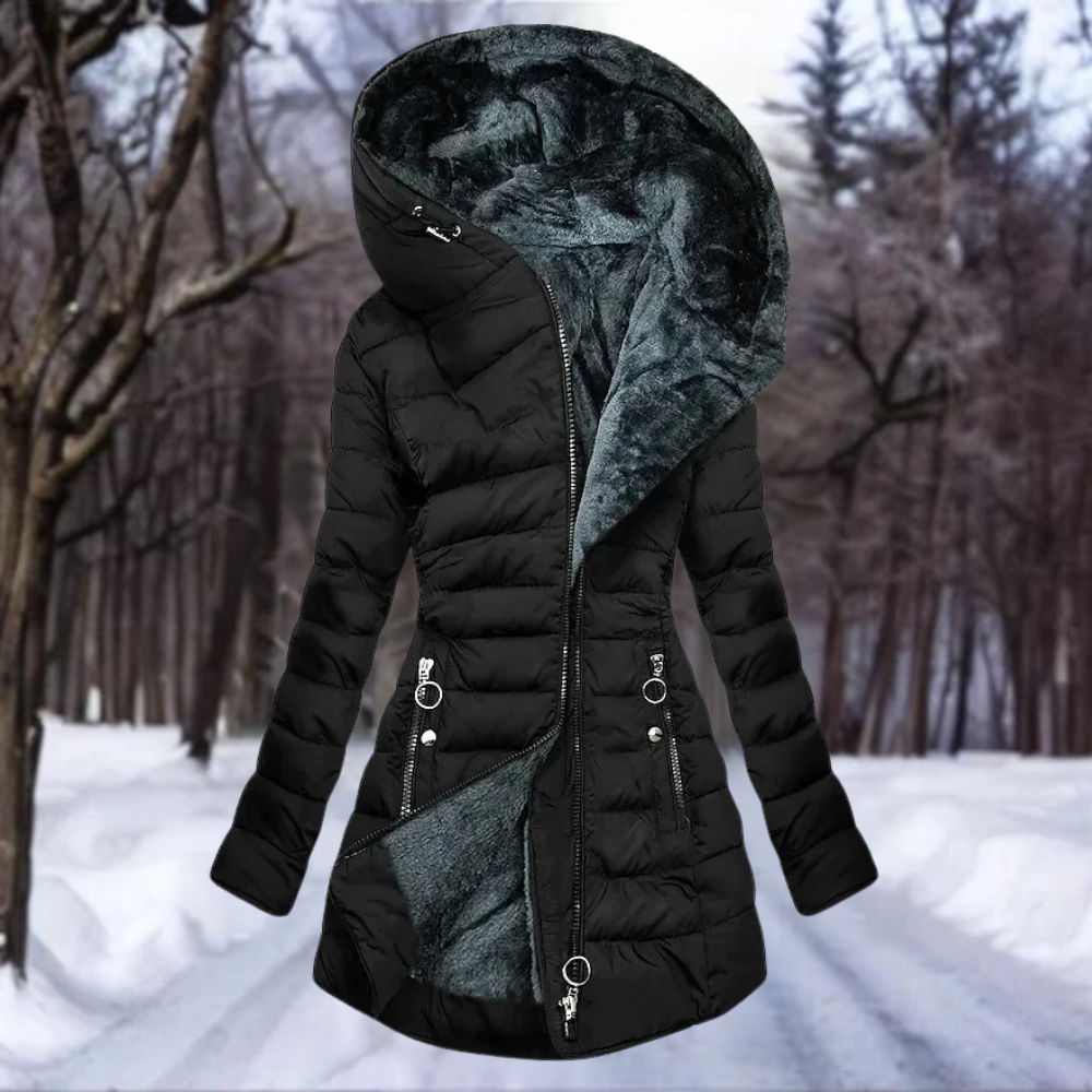 Manteau en peluche confortable, élégant et isolé pour femmes