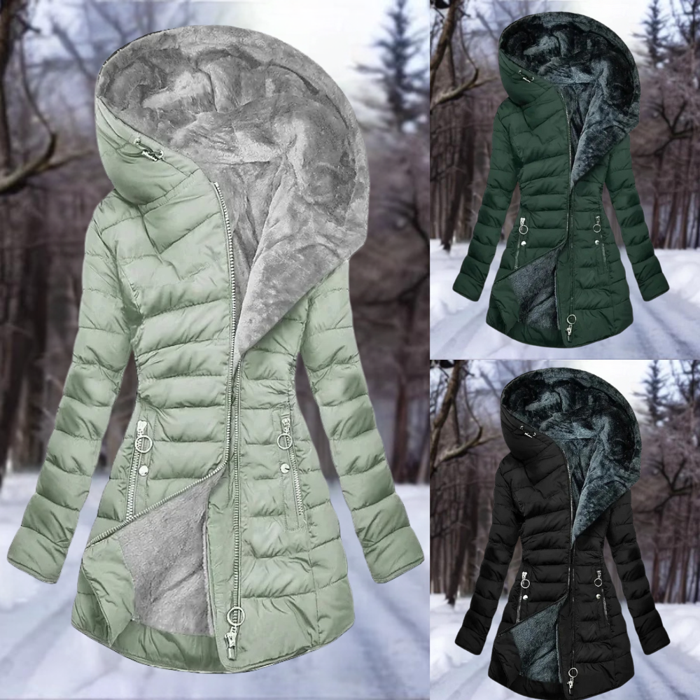 Manteau en peluche confortable, élégant et isolé pour femmes