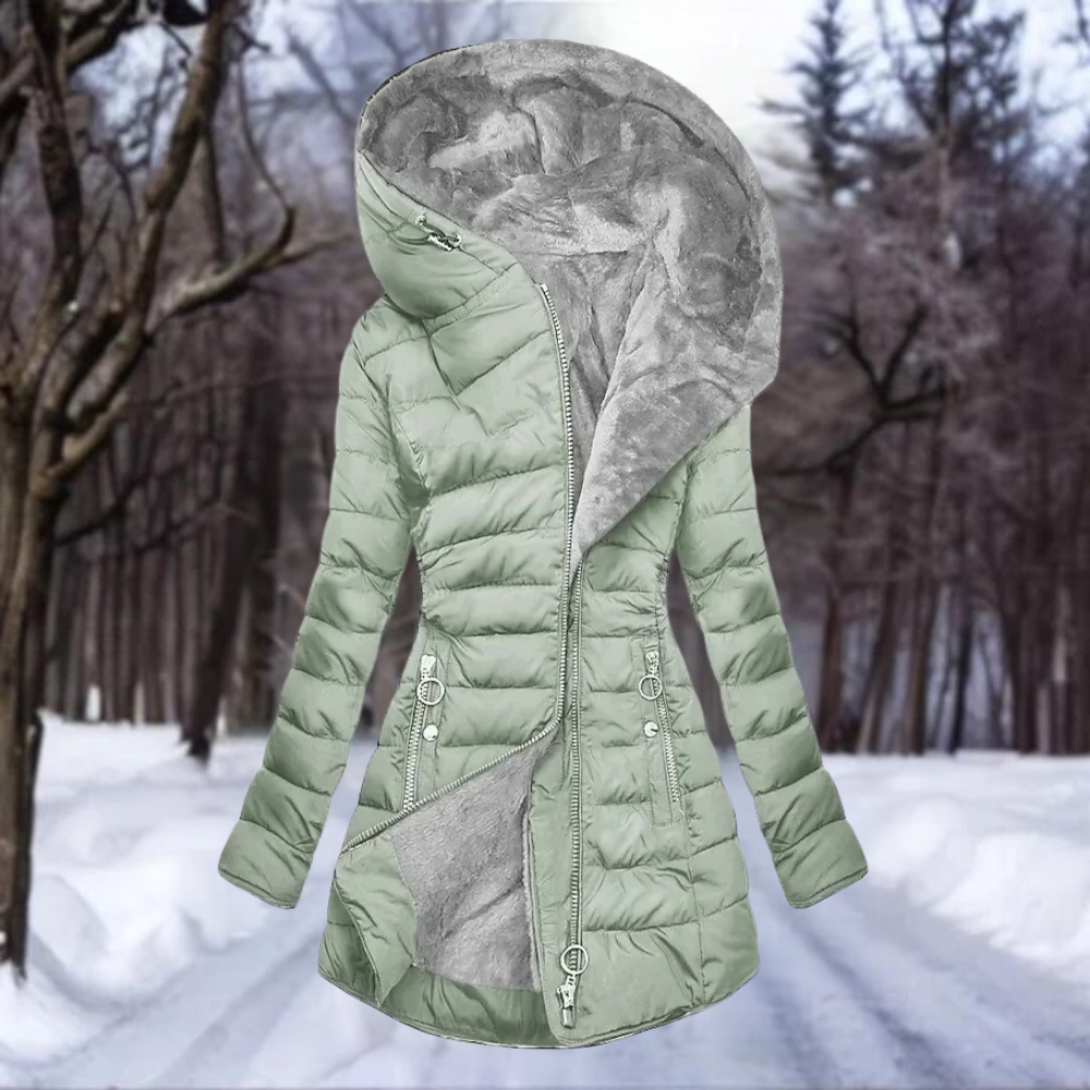 Manteau en peluche confortable, élégant et isolé pour femmes
