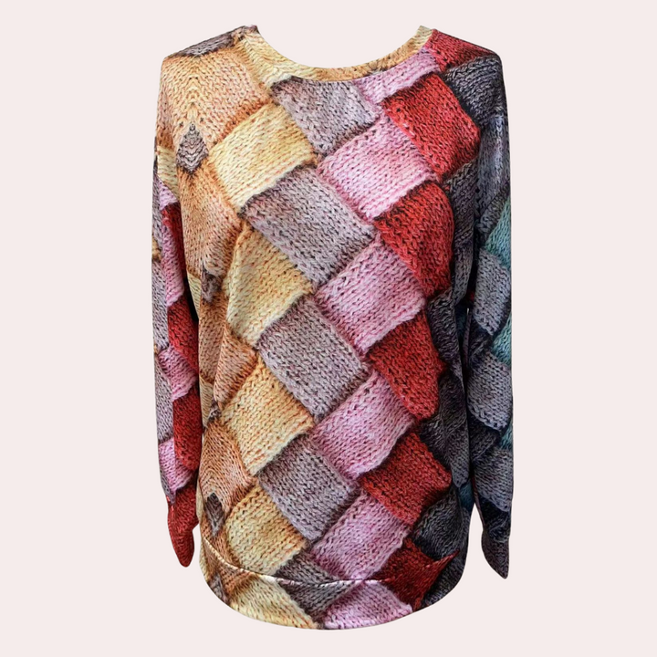 Pull en tricot coloré pour femmes | Décontracté