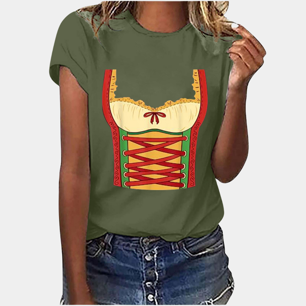 T-shirt femme avec impressions Oktoberfest | Manches courtes