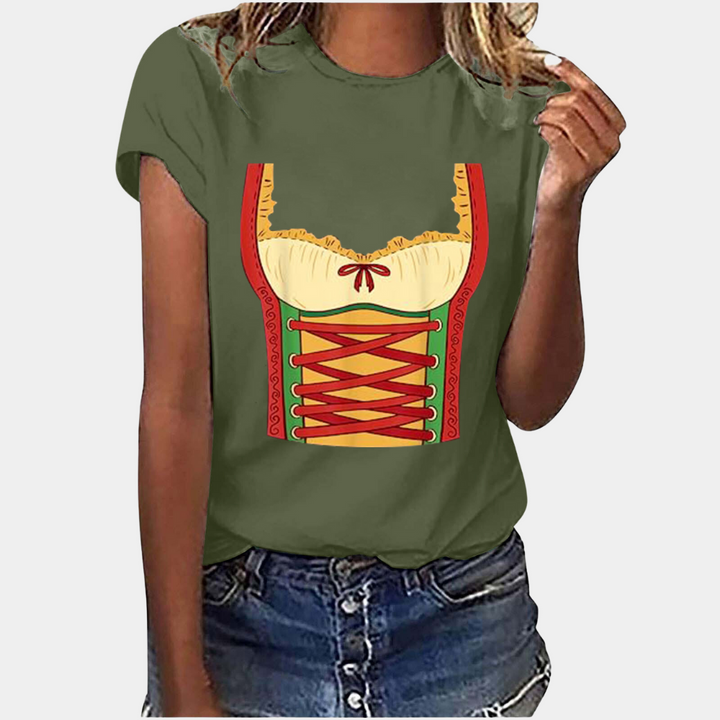 T-shirt femme avec impressions Oktoberfest | Manches courtes