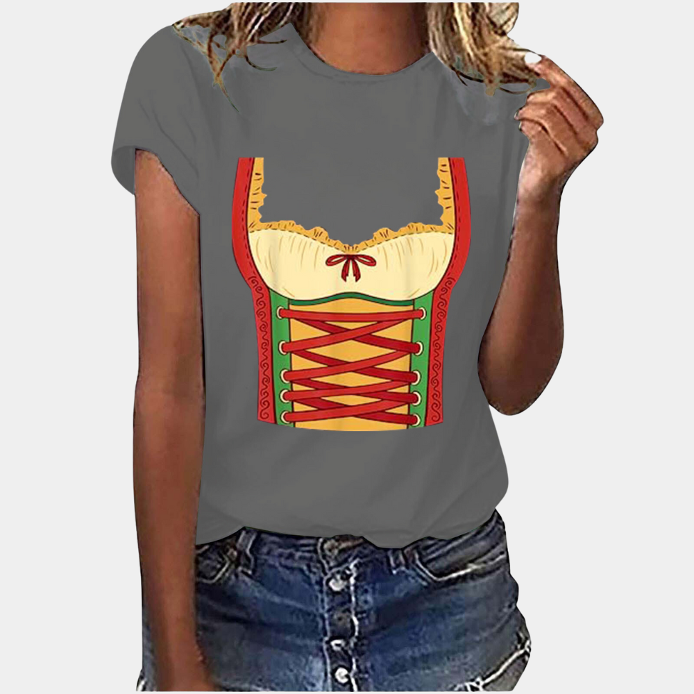 T-shirt femme avec impressions Oktoberfest | Manches courtes