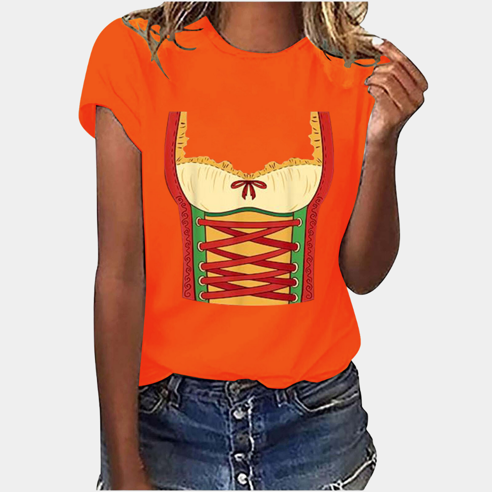 T-shirt femme avec impressions Oktoberfest | Manches courtes