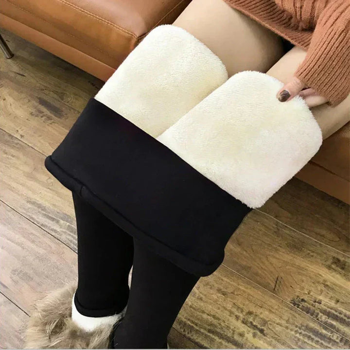 Leggings d'hiver chauds en agneau pour femmes