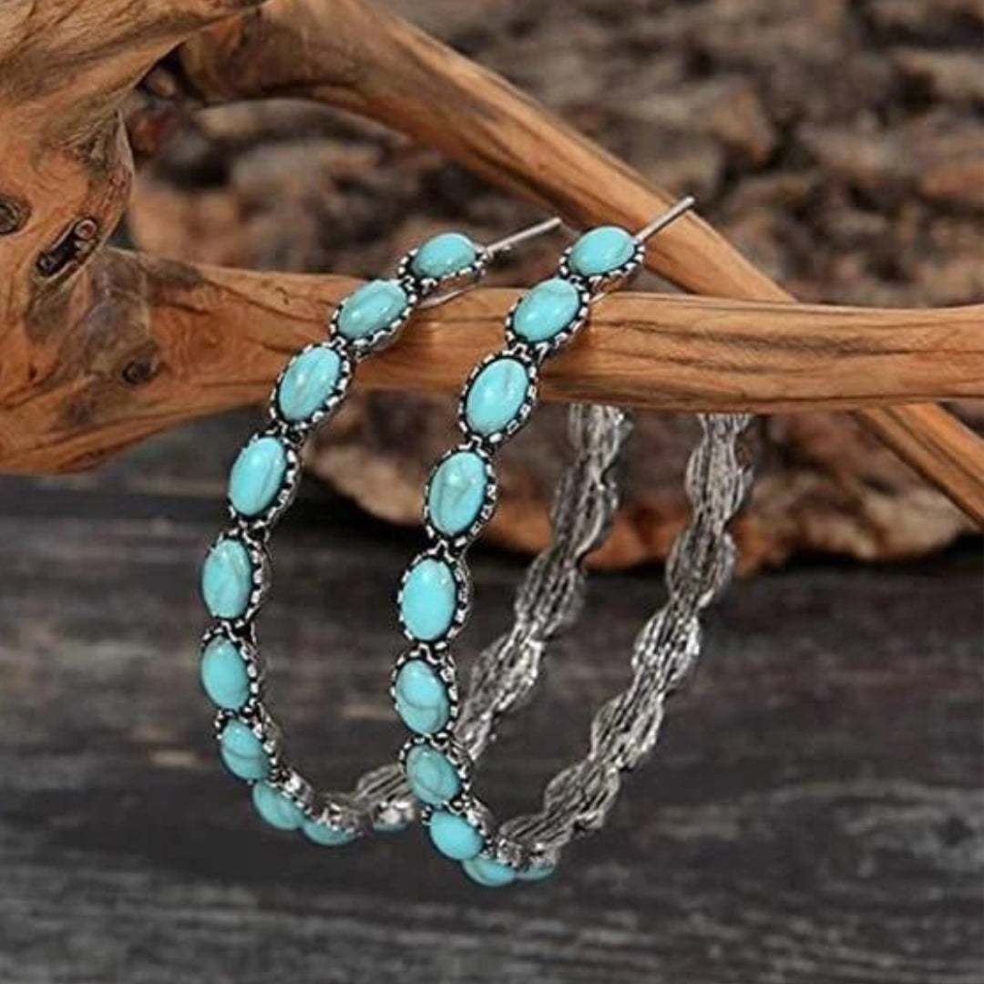 Boucles d'oreilles vintage turquoise