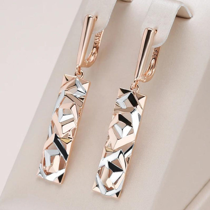 Mechthild – Boucles d'oreilles Prisma en or rose