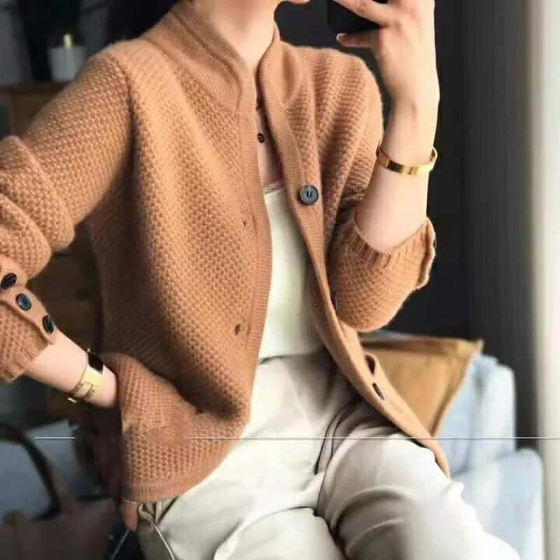 Veste en Tricot Élégante pour Femmes | Veste Courte avec Boutons