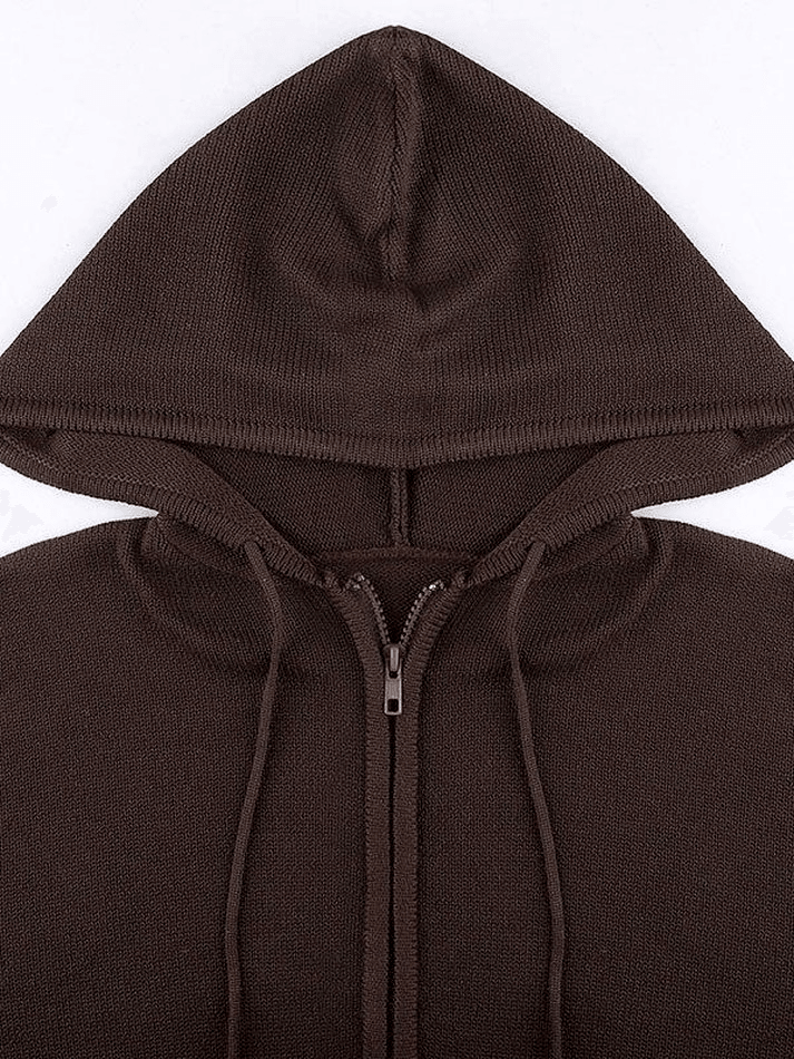 Pailin | Cardigan en tricot court avec capuche pour femmes