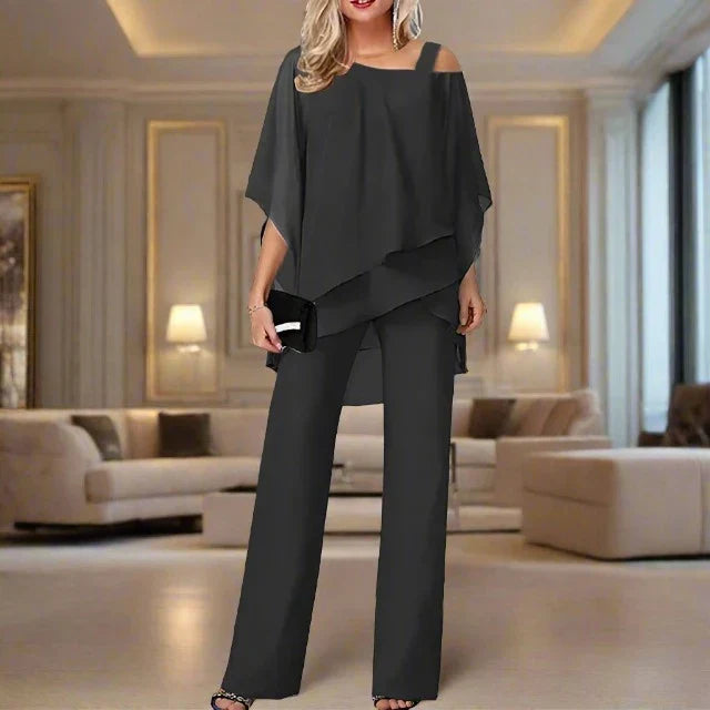 Leona - Ensemble élégant pour femmes avec top en chiffon