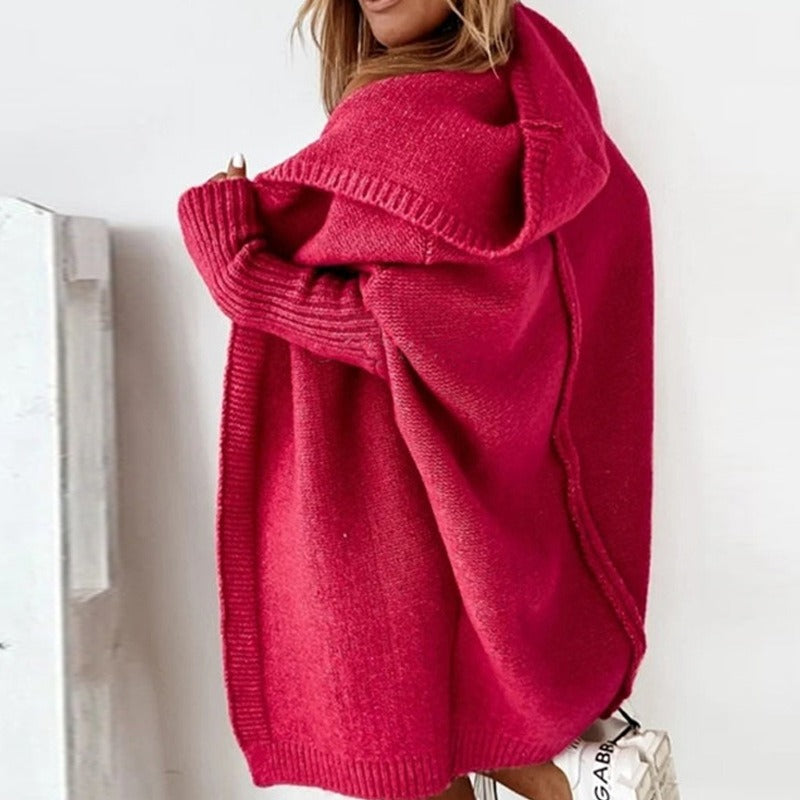 Cardigan Long Femme | Oversize Avec Capuche