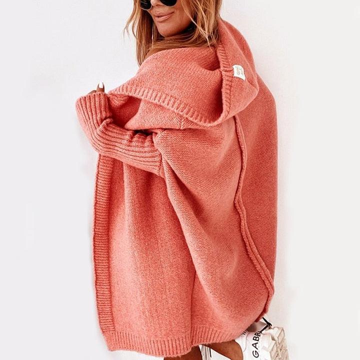 Cardigan Long Femme | Oversize Avec Capuche