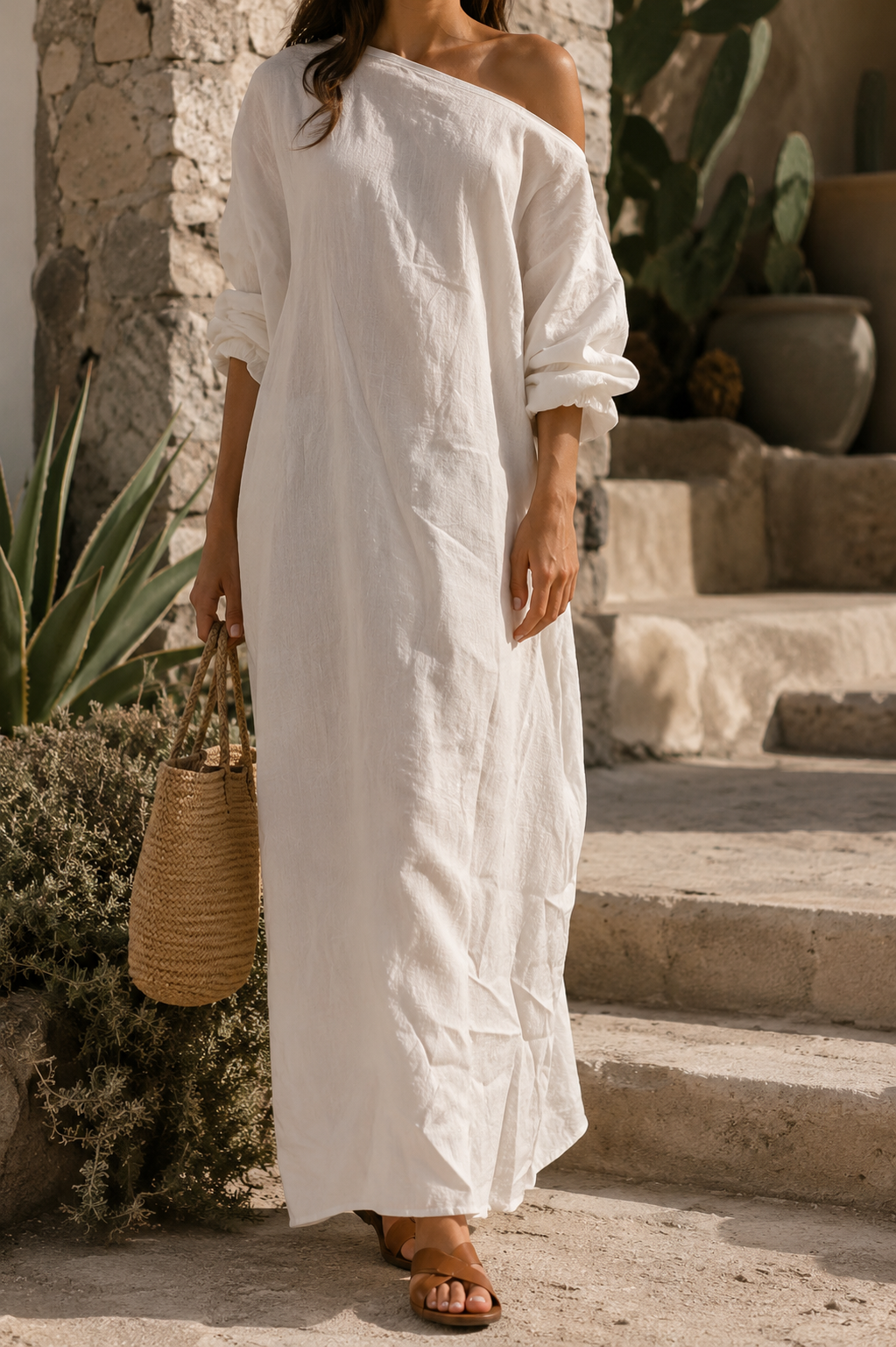 Frieda | Robe maxi élégante à une épaule