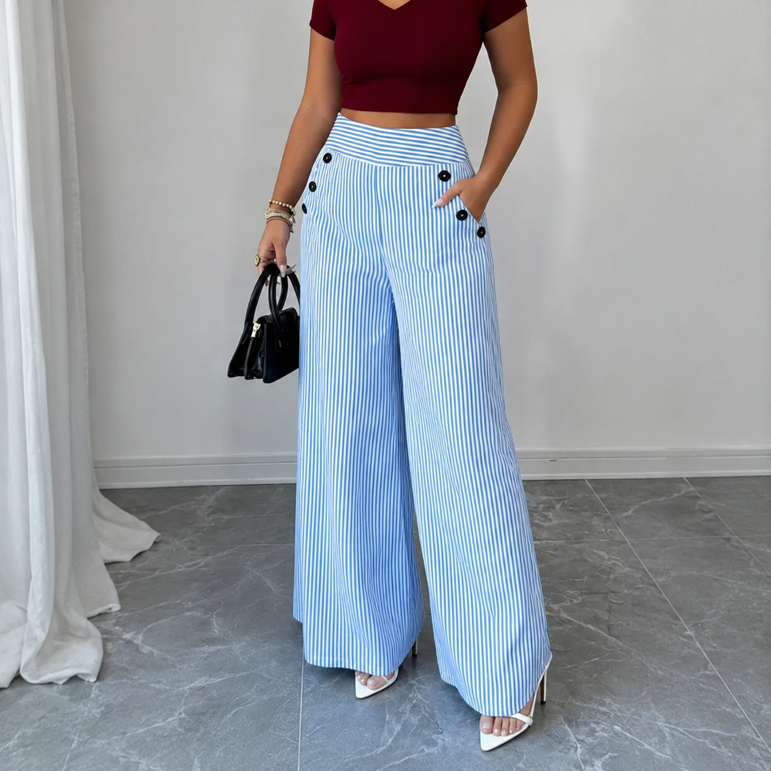 Bellagio™ Pantalon Palazzo avec coupe tailleur et élégance naturelle