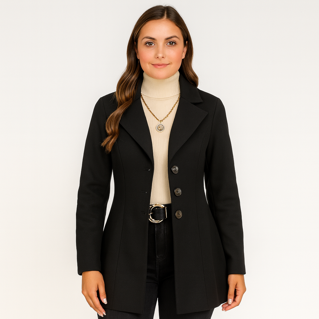Marlene | Manteau d'hiver pour femmes avec fermeture à boutons et manches longues