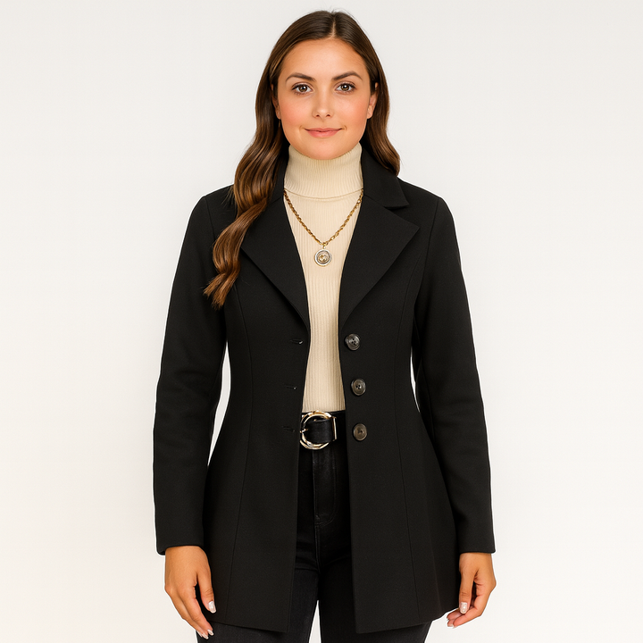 Marlene | Manteau d'hiver pour femmes avec fermeture à boutons et manches longues