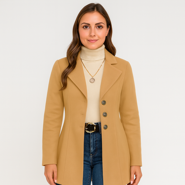 Marlene | Manteau d'hiver pour femmes avec fermeture à boutons et manches longues