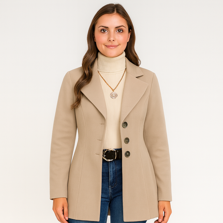 Marlene | Manteau d'hiver pour femmes avec fermeture à boutons et manches longues