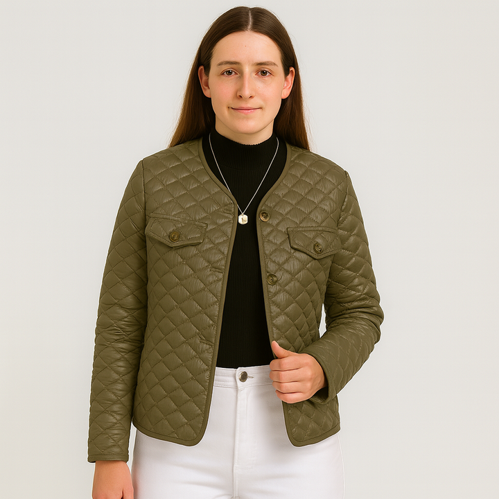 Renate | Manteau matelassé avec patte de boutonnage pour femmes