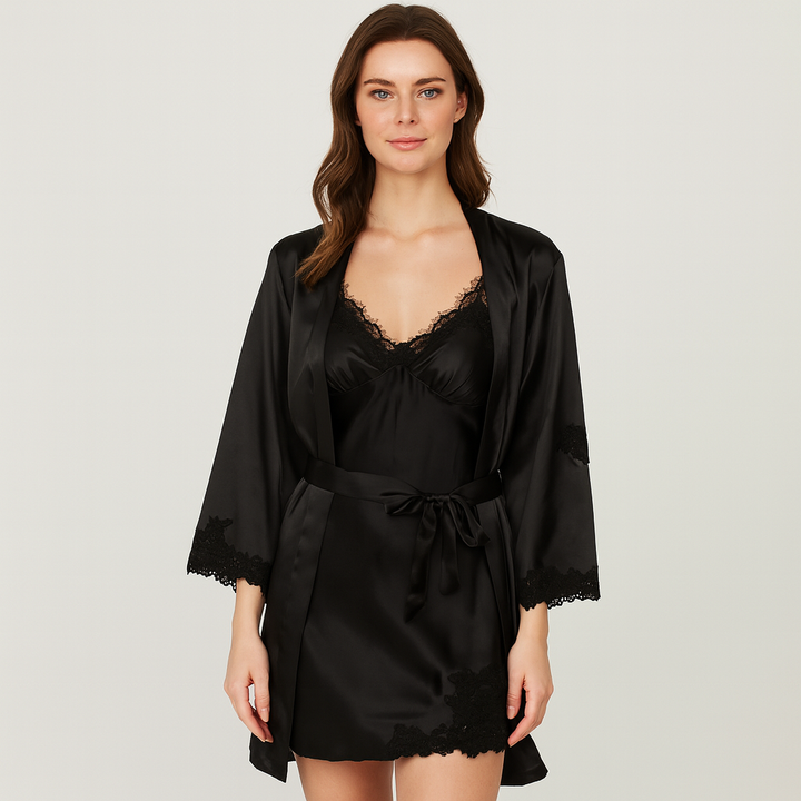 Ensemble de pyjama élégant 5-en-1 pour femmes – Ensemble de loungewear premium avec peignoir et pièces assorties