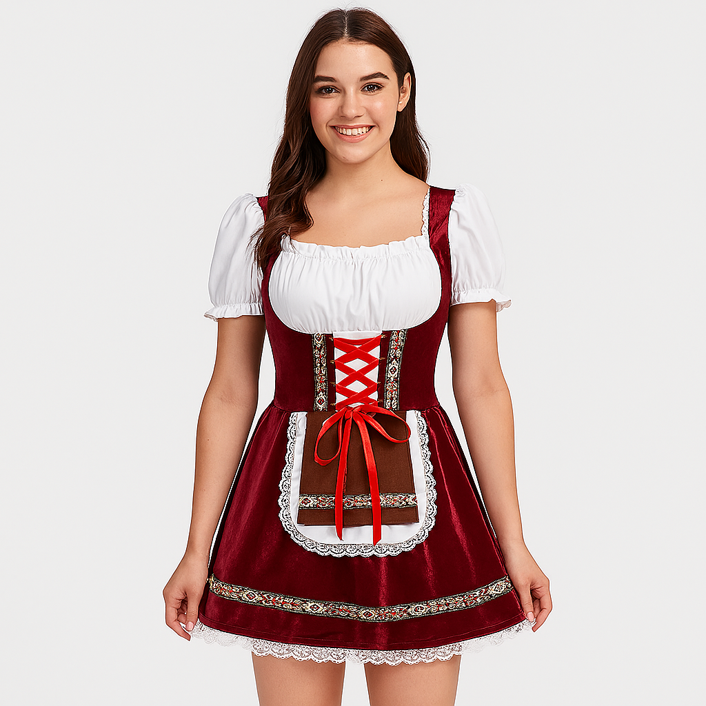 Robe Dirndl courte – Robe traditionnelle bavaroise pour femmes