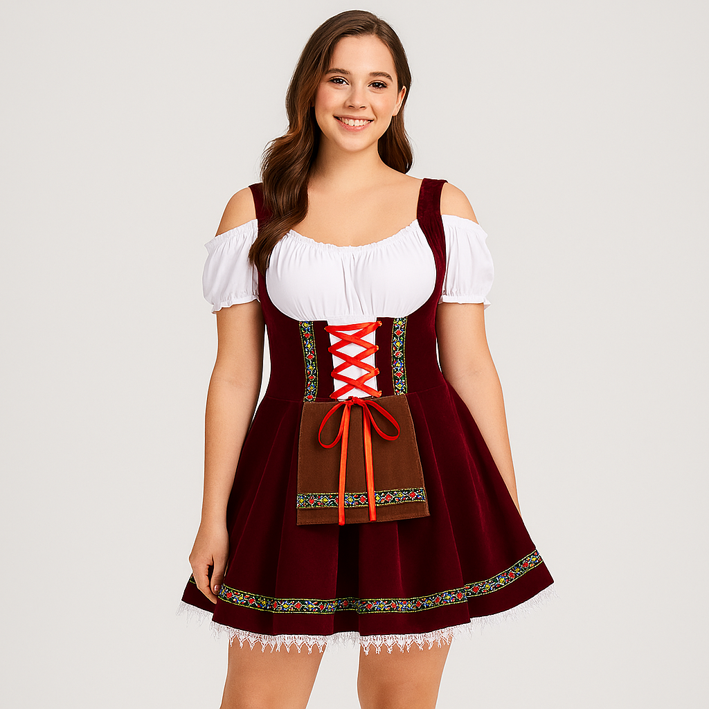 Robe Dirndl courte – Robe traditionnelle bavaroise pour femmes